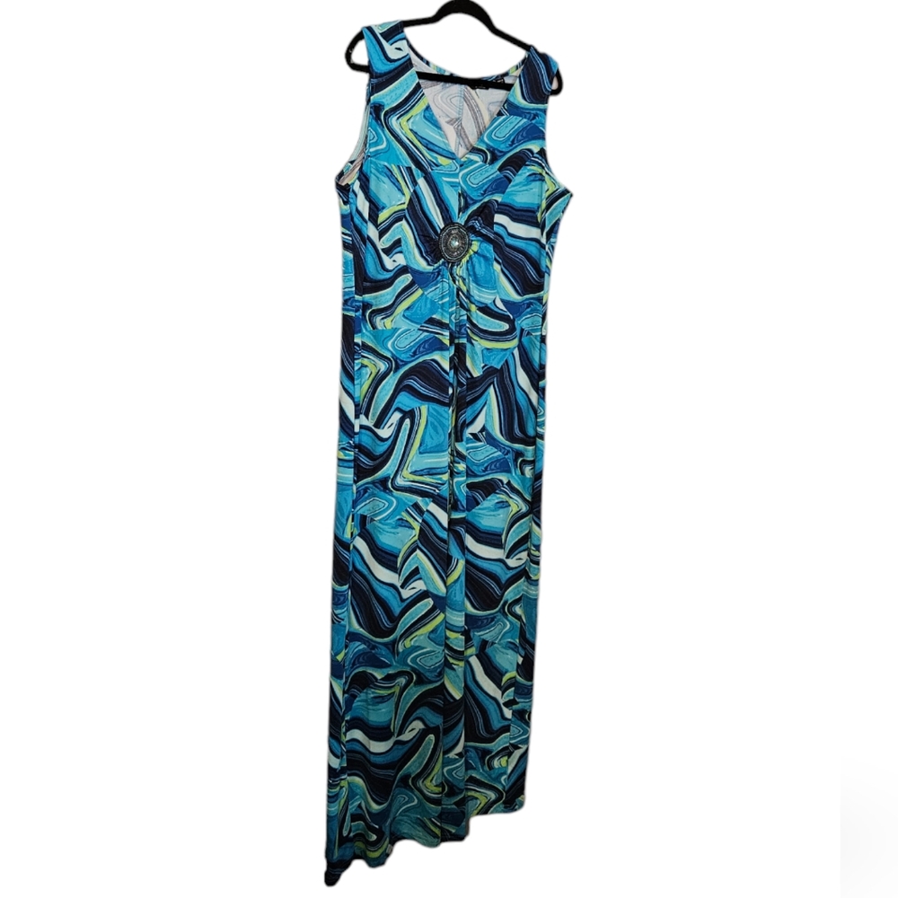 Lemmie For Nina Leonard Women's Sleeveless Maxi Dress Size XL
